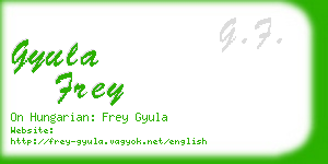 gyula frey business card